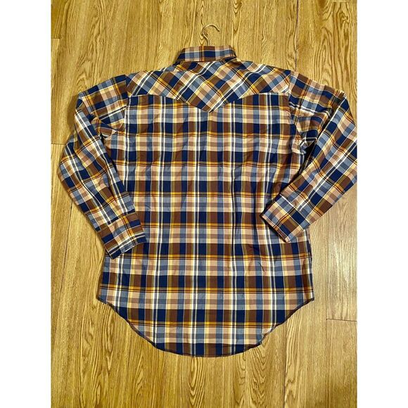 Wrangler‎ VTG Mens Sz 16.5 33 Western Shirt Button Up Long Sleeve Pearl Buttons - Picture 2 of 13